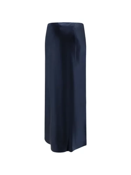 Fusta maxi Vince din satin albastru