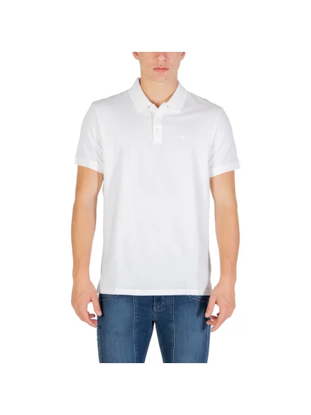 Tricou polo Calvin Klein Jeans clasic alb
