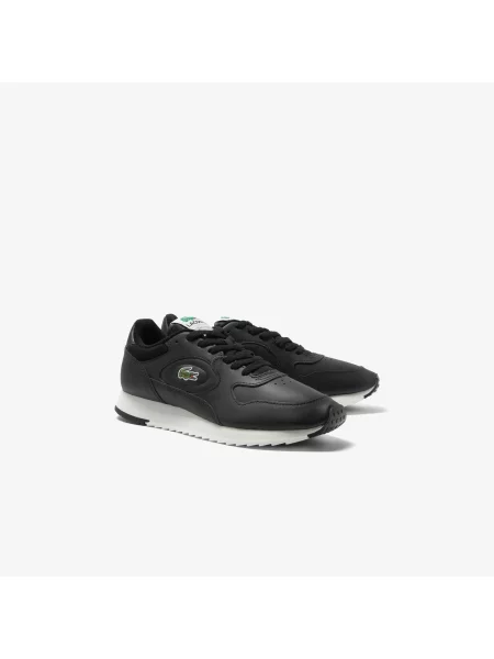Lacoste Skórzane Buty Sportowe Linetrack czarne