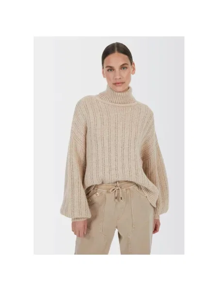 Marc Aurel Golf Z Cekinami beige beżowy