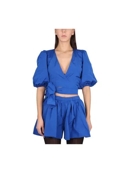 Bluzka Red Valentino kopertowa czerwona