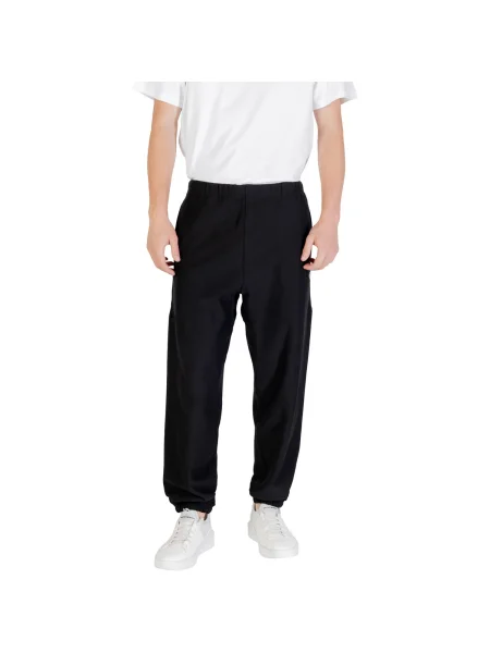 Pantaloni Calvin Klein Jeans din material terry negru
