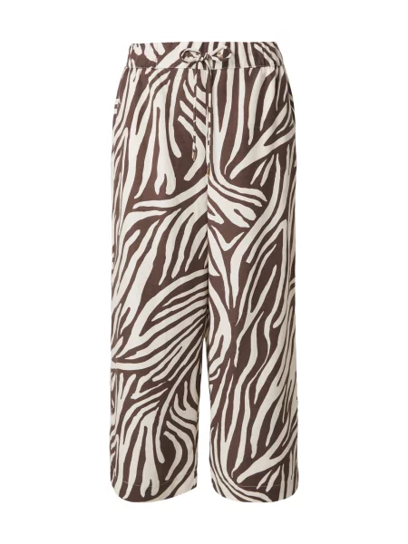 S.Oliver BLACK LABEL Pantaloni crem / ciocolatiu negru