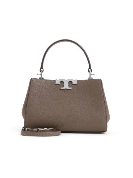 Torebka Tory Burch skórzana z logo szara