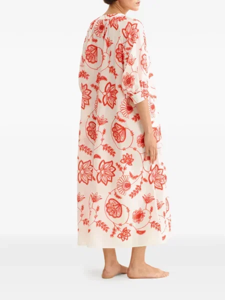 Rochie Eres cu model floral cu imagine de costum alb