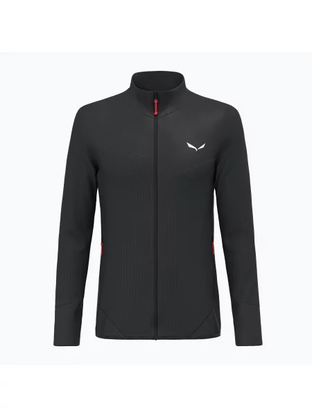 Férfi trekking pulóver Salewa Puez Waffle Hyb PL black out Puez Waffle Hyb PL fekete