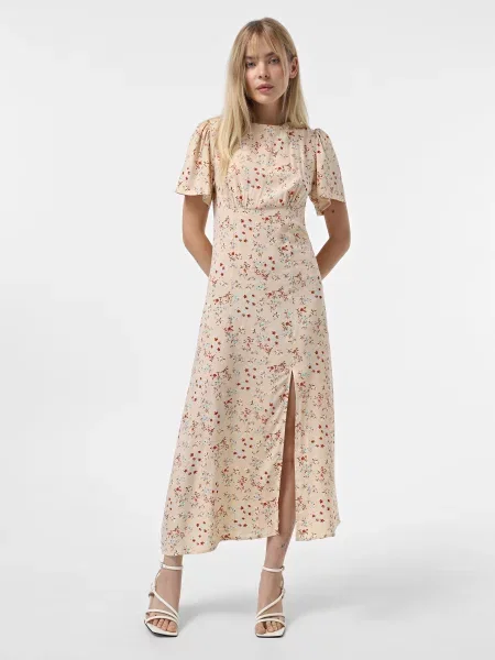 Braska Сукня міді Бавовна/віскоза бежевий
