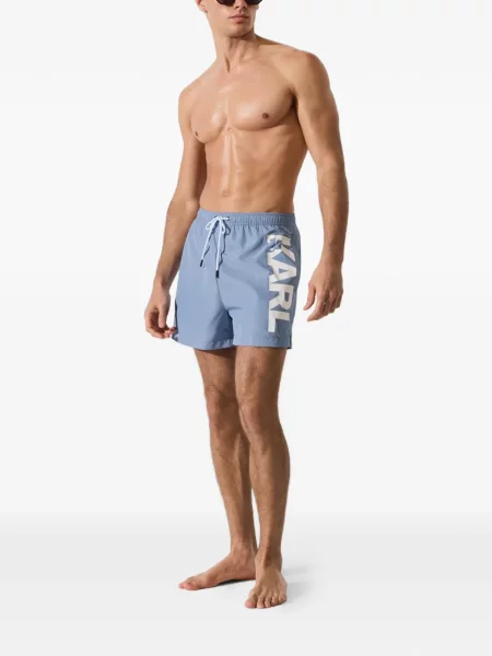 Slip de baie Karl Lagerfeld cu imagine albastru