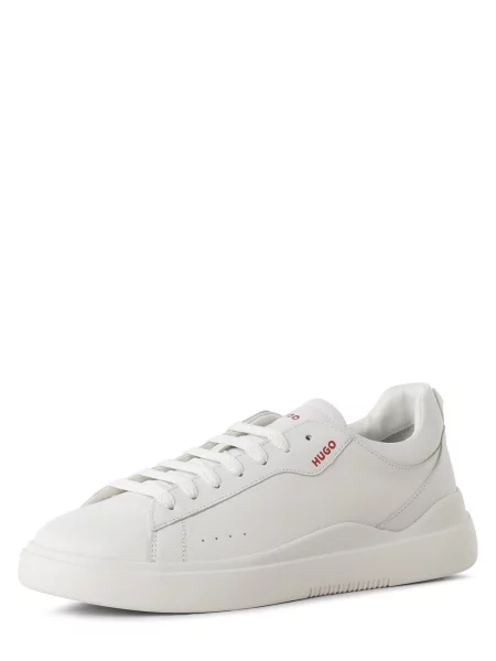 Sneakersy ze skóry z detalami z logo model ‘Blake’ Hugo białe