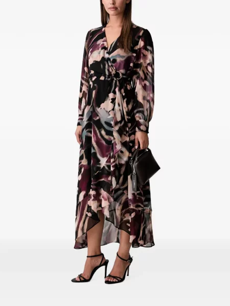 Rochie midi Joseph Ribkoff cu imagine cu imprimeu abstract plic negru