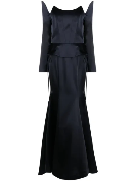 Rochie Bazza Alzouman din satin albastru