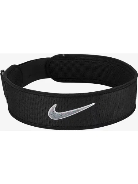Pas z podnoszenia ciężarów Nike czarny S biały