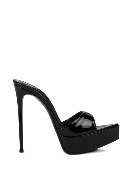 Papuci tip mules Le Silla cu platformă negru