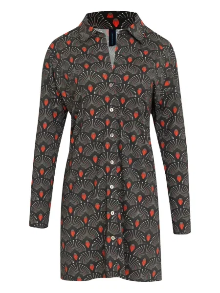 Cămașă Lygia & Nanny cu model floral cu imagine lungă gri