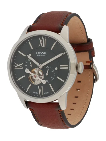 FOSSIL Analógové hodinky TOWNSMAN hrdzavohnedá / strieborná hnedá