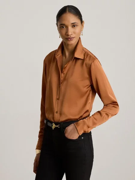 Lauren Ralph Lauren Blúzka koňaková oranžová