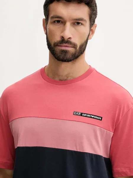 Футболка Emporio Armani з принтом рожевий