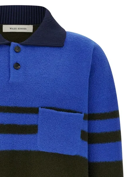 Polo Wales Bonner cu dungi negru
