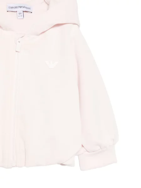 Bluza z kapturem dziecięca Emporio Armani różowa