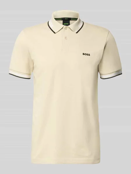 Koszulka polo Boss Green beżowa