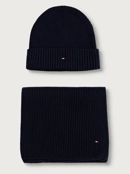 Tommy Hilfiger čepice a šála s příměsí kašmíru