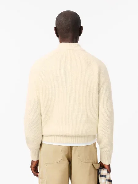 Шерстяной свитер Lacoste бежевый