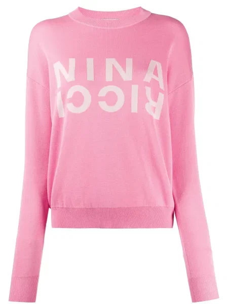 Pulover Nina Ricci tricotate roz