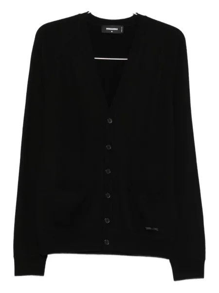 Cardigan Dsquared2 cu decolteu în V negru