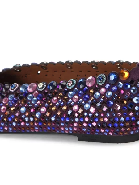 Замшевые балетки Kurt Geiger London фиолетовые