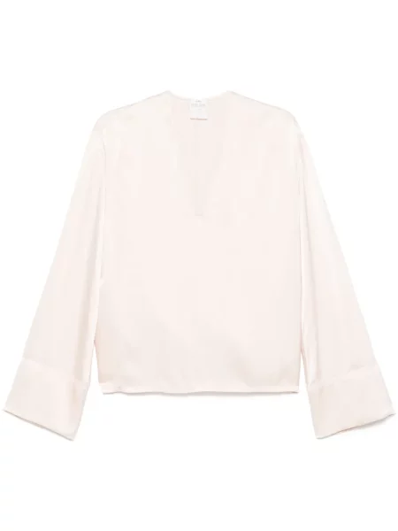 Jedwabna bluzka Forte Forte różowa