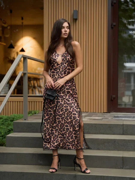 HANDY WEAR Safari Сукня максі Поліестер/еластан коричневий