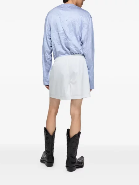 Pantaloni scurți Acne Studios cu autograf alb