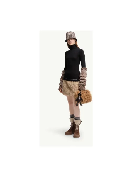 Sweter z golfem Moncler czarny