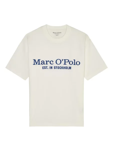 Tricou Marc O'polo cu broderie alb