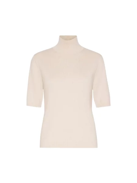 Sweter Max Mara z dżerseju beżowy