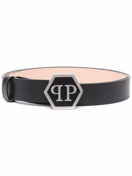 Curea Philipp Plein din piele negru