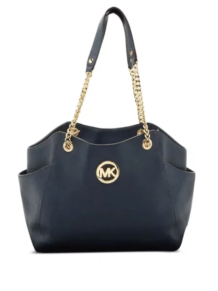 Geanta de piele Michael Kors din piele albastru