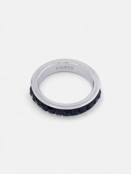 Prstan Guess ECLIPSE NOIR srebrna