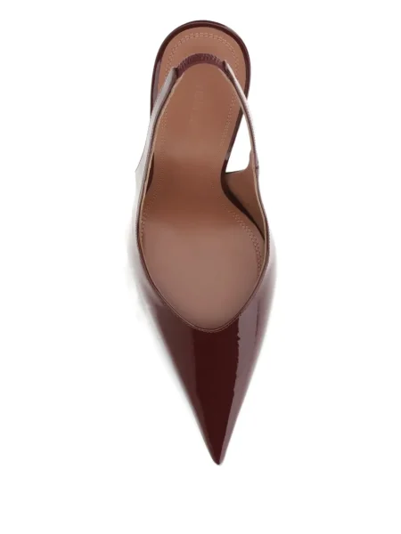 Pantofi cu toc Amina Muaddi slingback roșu