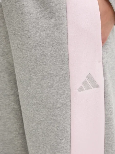 Trening Adidas alergare cu glugă cu broderie gri