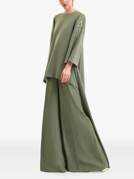 Szerokie spodnie Gemy Maalouf zielone