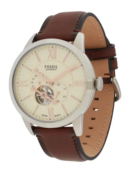 Fossil ceas barbati argintiu maro