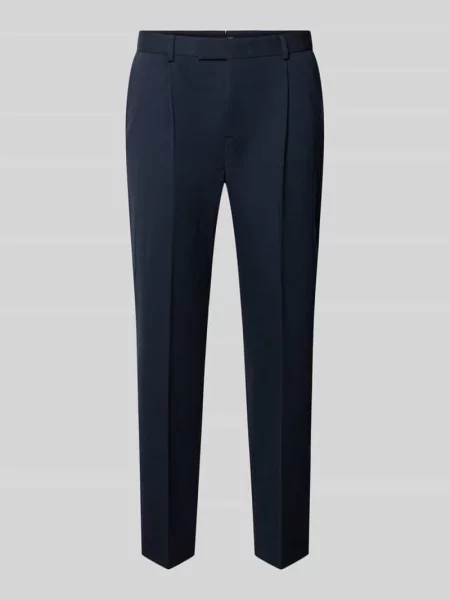 Spodnie garniturowe o kroju regular fit z kantami model Rennet' Joop! Collection granatowe
