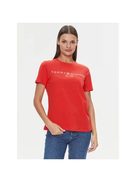 Tommy Hilfiger Marškinėliai Logo Regular Fit oranžinė