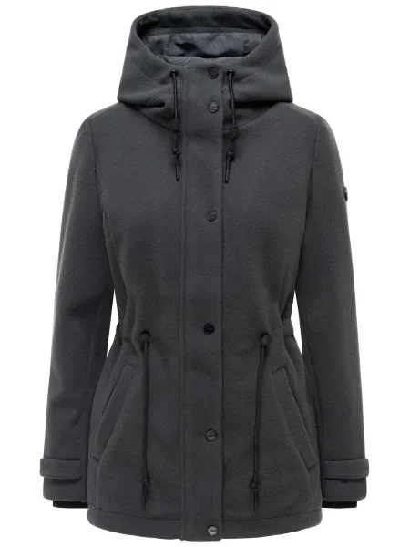 NAVAHOO Palton de primăvară-toamnă Lächelstern metalic gri