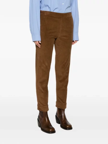 Pantaloni Why Ci de catifea cord maro