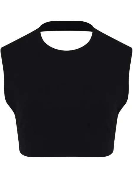 Top Gloria Coelho o krotszym kroju czarny