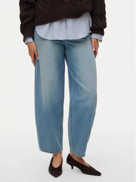 Vero Moda Džinsai Billie Barrel Fit mėlyna