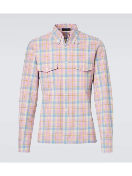 Srajca Prada s karirastim vzorcem roza