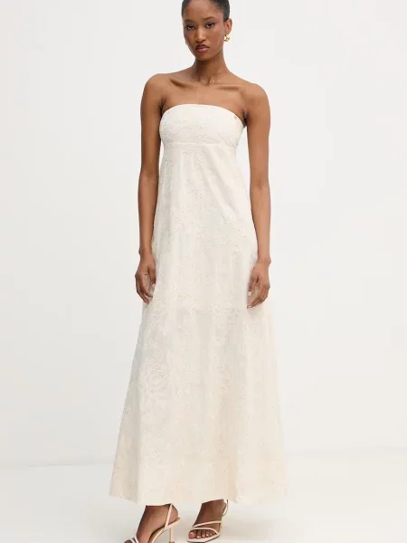 Liu Jo sukienka rozkloszowana beżowa